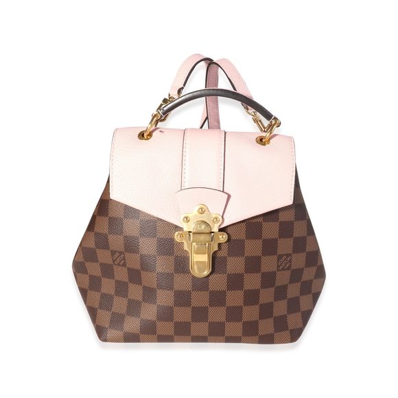 Louis Vuitton Damier Ebene & Magnolia Calfskin Clapton Backpack - Picture 1 of 7